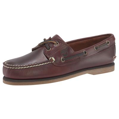 Bootsschuh TIMBERLAND "CLASSIC BOAT BOAT SHOE", Gr. 40, rot (rotbraun), Leder, sportlich, Schuhe