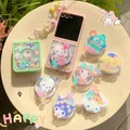 Sanrio Hello Kitty Melody Kuromi Supporto per impugnatura magnetica Custodia per telefono con ricarica wireless Magsafe per Samsung Galaxy Z Flip 6 5 Cover