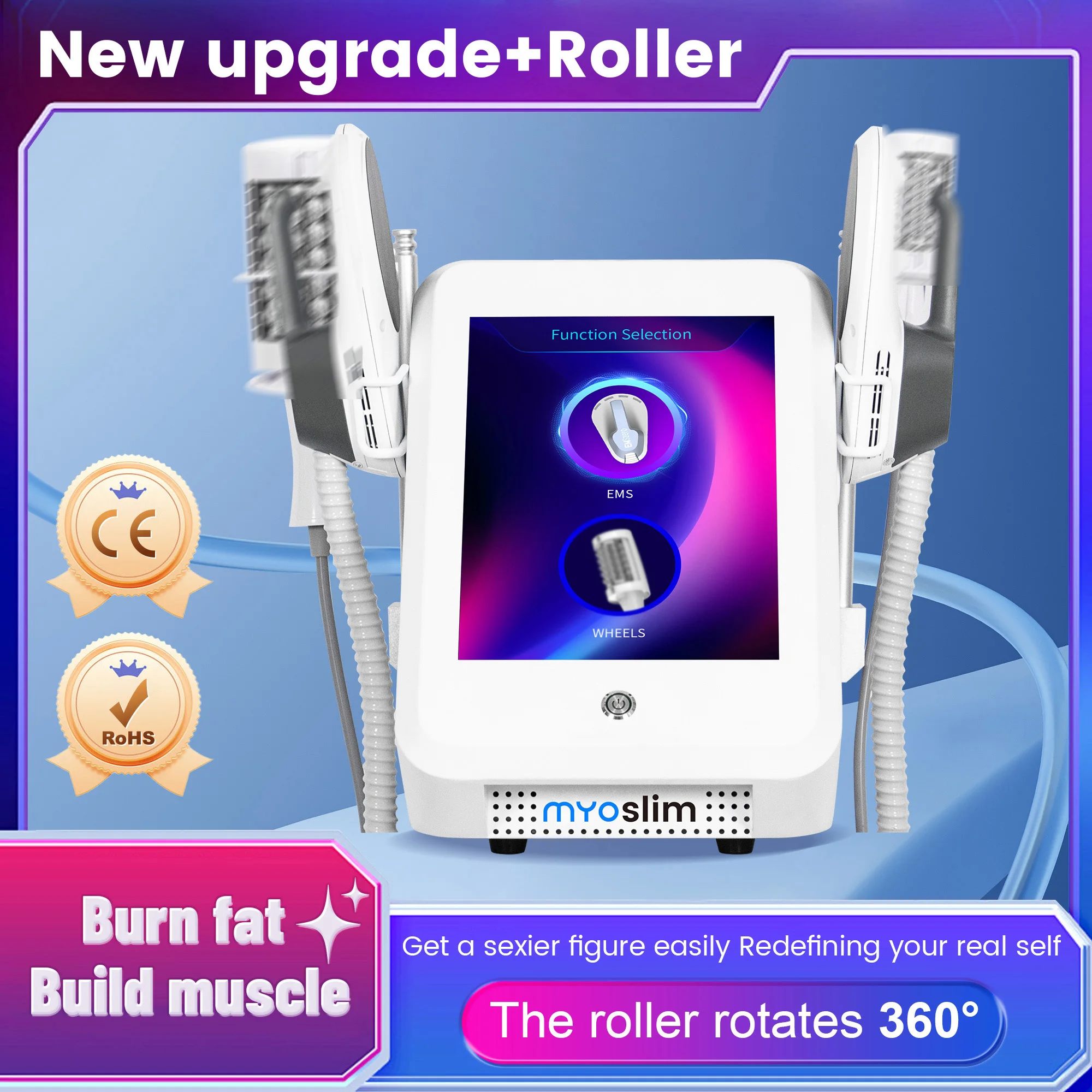 EMS Vakuum-Innenball-Roller, 360-Grad-Rollen, Cellulite-Massage, Gewichte, Verlust, Maschine, Körper, Muskel, Körper, Abnehmen, Fettentfernung Image
