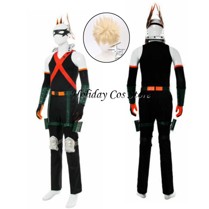 Bakugou Katsuki Cosplay Kostüm Goldene Perücke Anime Erwachsene Kostüm Frauen Männer Halloween Karneval Rolle Spielen Party Outfit Requisiten Image