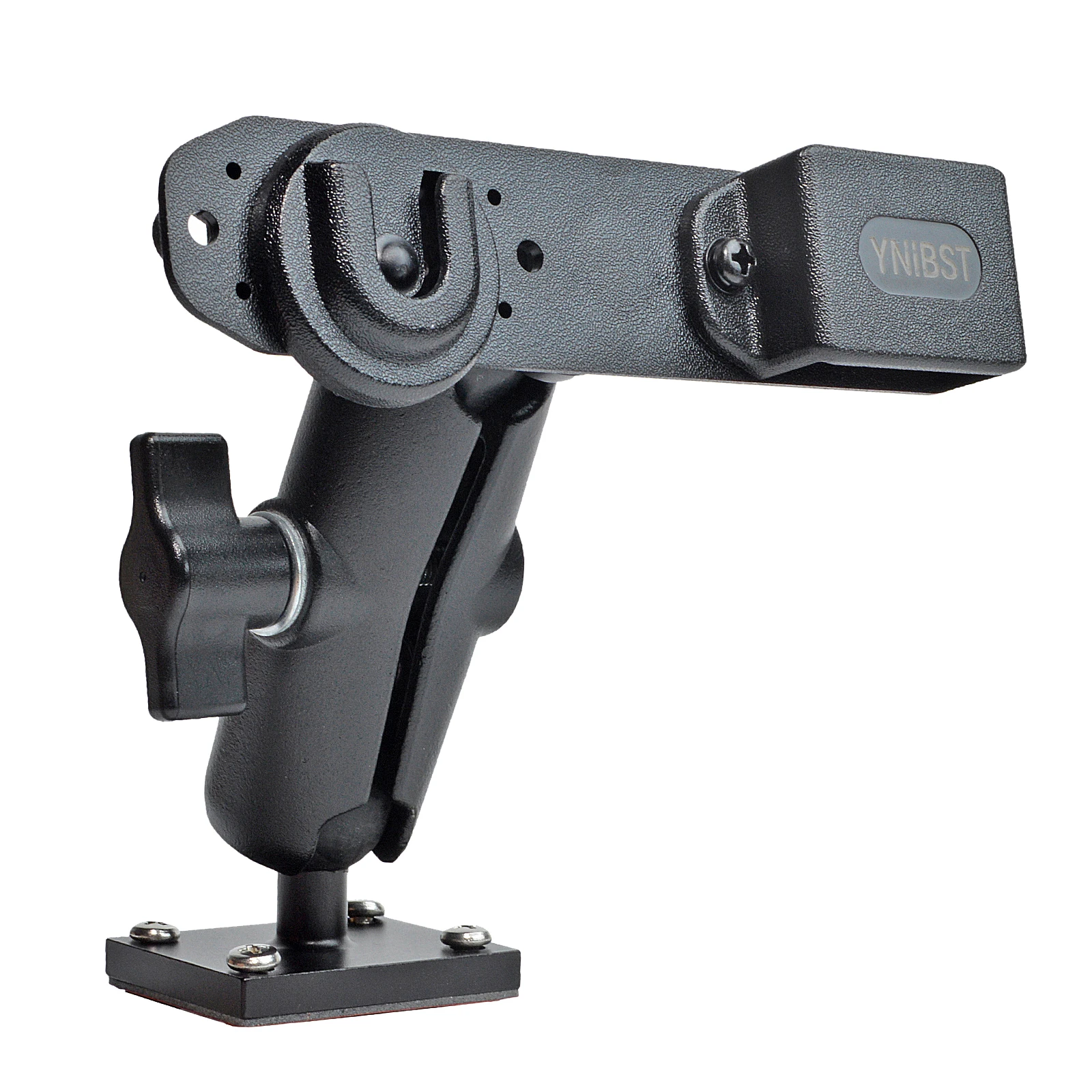 Hand funkgerät und CB-Mikrofon halter Hochleistungs-Bohr boden halterung mit Aluminium arm mit selbst klebender Rückseite und vor gebohrten Löchern Image
