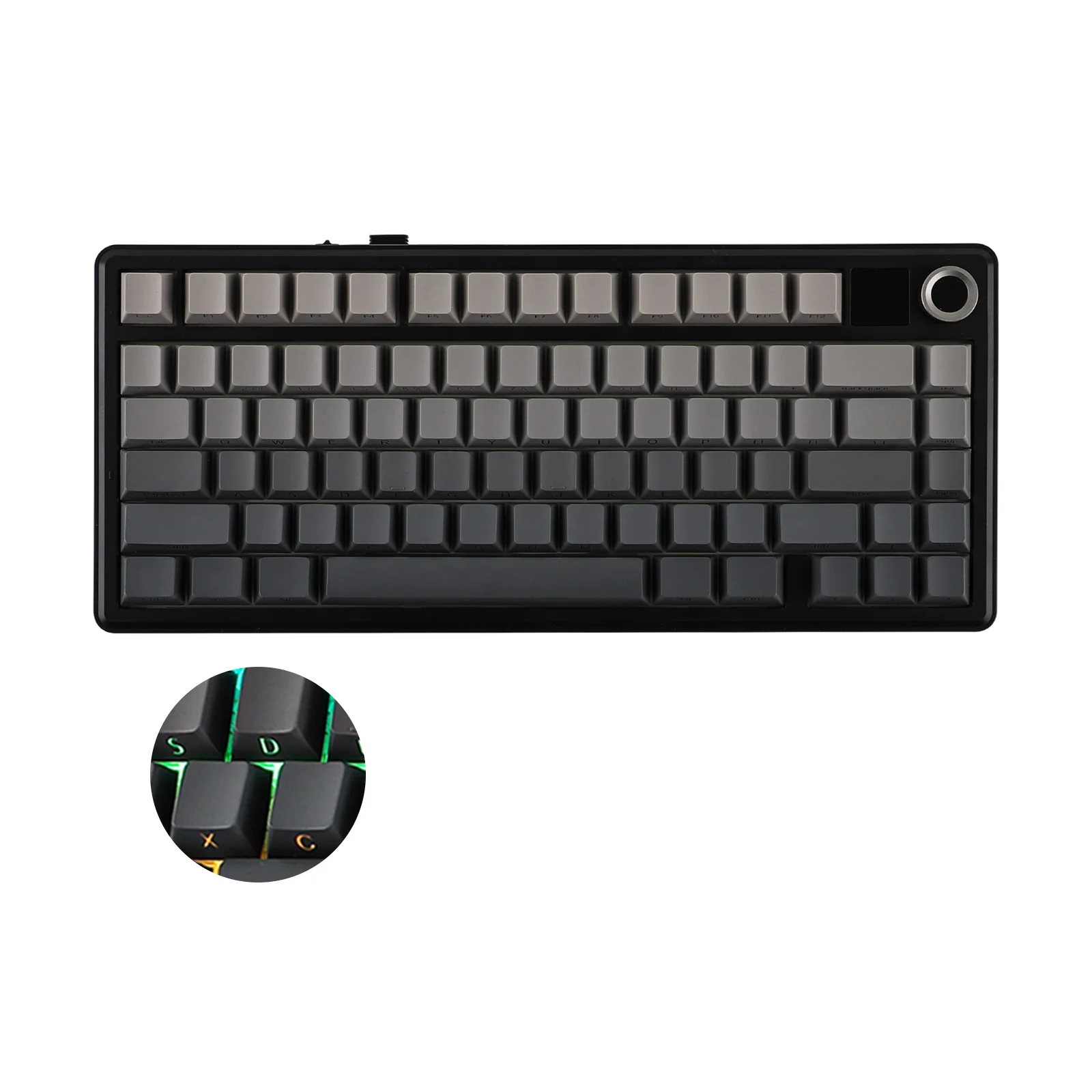 EPOMAKER X AULA F75 MAX Kompakte 75 % ANSI-Layout, kabelgebunden/Bluetooth/2,4 GHz kabellose mechanische Tastatur mit TFT-Bildschirm und Knopf Image