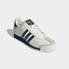 Sneaker ADIDAS ORIGINALS "SAMOA", Gr. 44,5, weiß (sanftes weiß, dunkelblau, gold metallic), Leder, Synthetik, sportlich, Schuhe