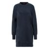 Sweatkleid BOSS ORANGE "C_Elements", Damen, Gr. M, N-Gr, blau (dunkelblau 404), Jersey, Obermaterial: 48% Polyester, 44% Modal, 8% Elasthan, unifarben, modisch, relaxed fit, hoch geschlossener Ausschnitt, Langarm eingesetzt Bündchen, Kleider, mit...
