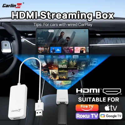 CarlinKit HDMI CarPlay Adapter For Fire TV Stick TV Set-top Box Game Box etc. HDMI Devices Plug &