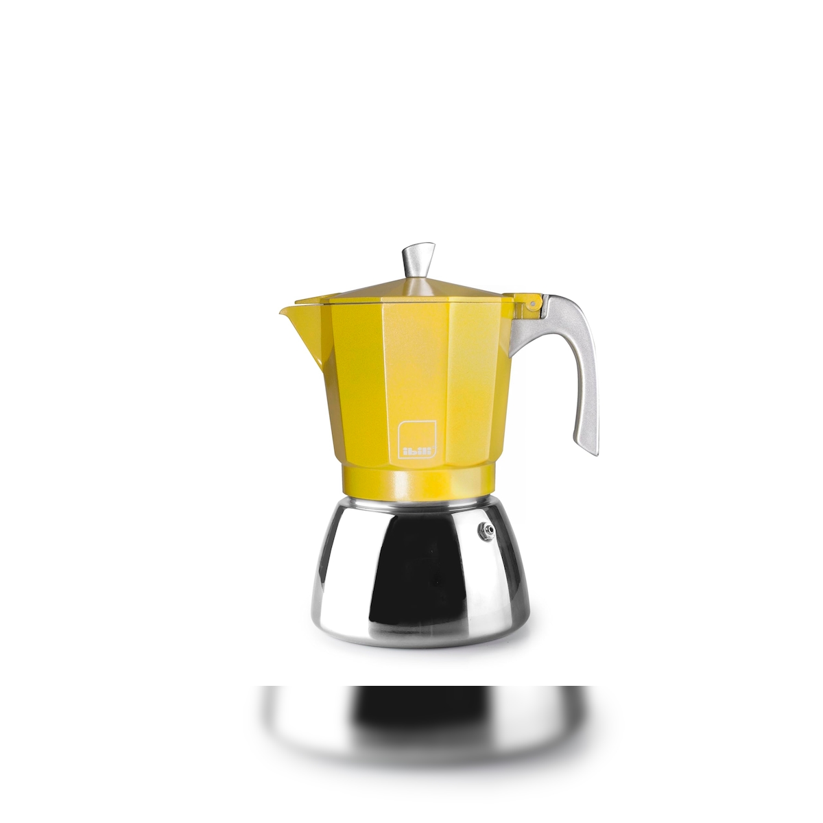 IBILI - Espressokocher Elba Peach, 12 Tassen, 600 ml, Aluminiumguss, Edelstahlboden, induktionsgeeignet Image