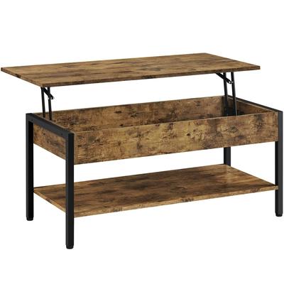 TEMU Costoffs Removable Coffee Table With Height Adjustable Plate & Hidden Storage Coffee Table Sofa Table Side Table Image