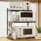 TEMU 1pc Retractable Multi-functional Storage Rack, Adjustable Layer Height Microwave Rack, Air Fryer Coffee Machine Storage Rack Vertical Storage Rack, Kitchen Household Storage.