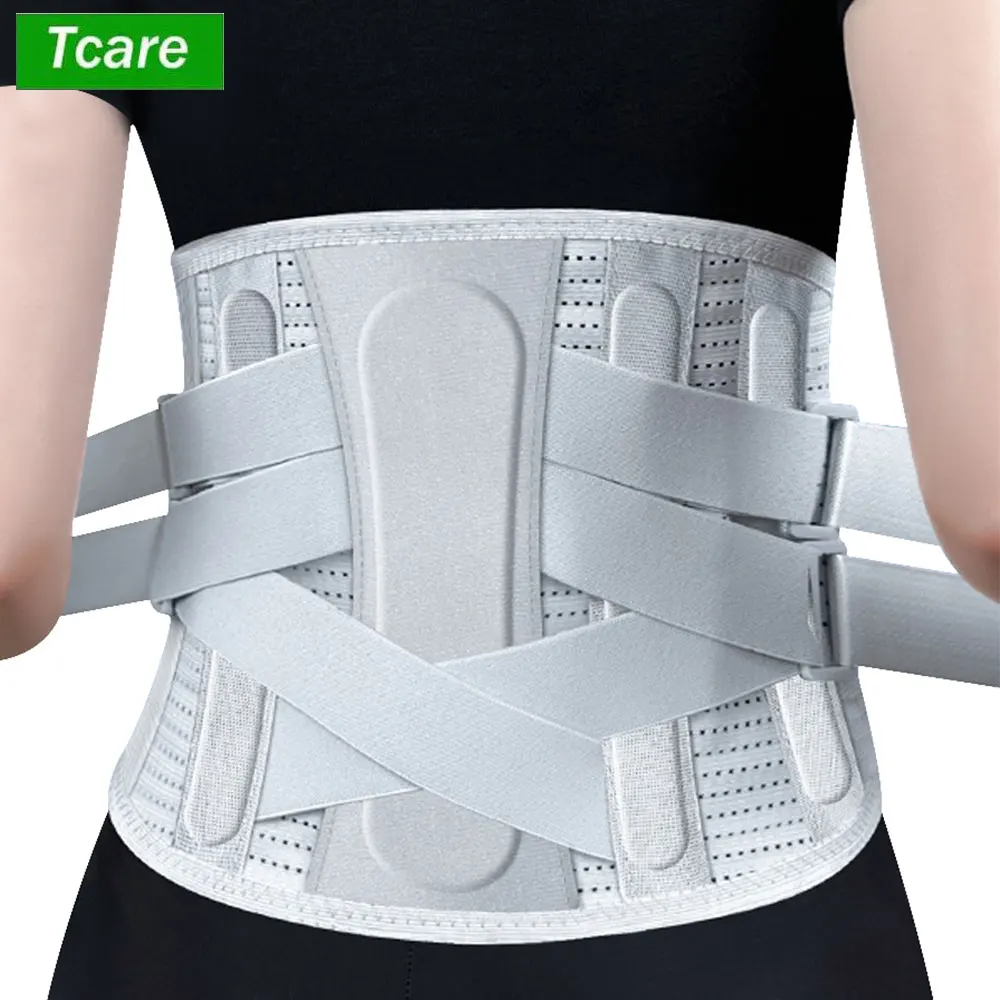 1-teilige Rückenstütze zur Linderung von Schmerzen im unteren Rückenbereich, Lordosenstützgürtel mit Lendenpolster, ergonomisches Design für Bandscheibenvorfall, Ischias Image
