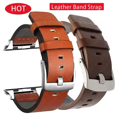 Lederarmband für Apple Watch Ultra 2 Band 49 mm 9 8 7 45 mm 41 mm Hochwertiges Armband für IWatch Serie 6 SE 5 4 44 mm 40 mm Correa Image