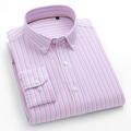 Per uomo Camicia Oxford Giallo blu grigio blu Verde chiaro Rosa Viola Manica Lunga A righe Colletto italiano visibile Scuola Matrimonio Bottoni Abbigliamento 100% Cotone Neutro Moda Quotidiano