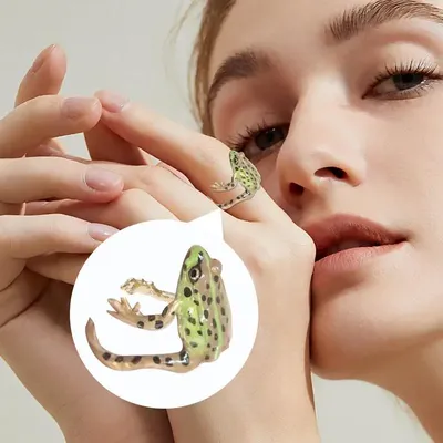 Cute Rings Cute Frog Ring Fun Adjustable Novelty Animal Shape Ring Delicate Handmade Tree Frog