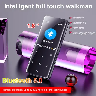 MP3 Player Bluetooth 5.0 MP4 Player HiFi Lossless Music Player Portable Audio Walkman With