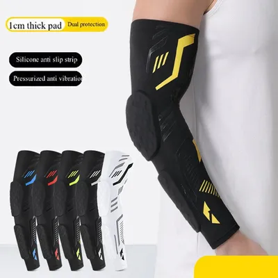 1Piece Honeycomb Anti-Collision Elbow Pads Sports Basketball Arm Brace Guard Anti-Slip Training