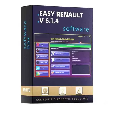 Easy Renault software V 6.1.4 +Key for Airbag AntiDemarrage Direction Assistee Tableau De Board the