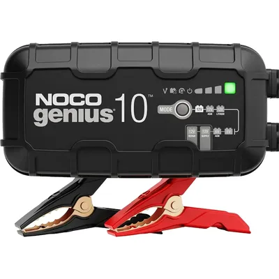 GENIUS10, 10A Smart Car Battery Charger, 6V,Float Charger and Desulfator for Motorcycle, ATV,