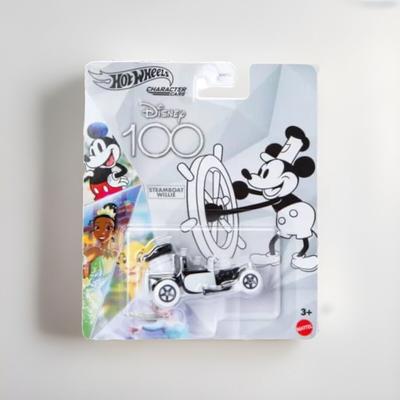 Disney Toys | Hot Wheels Character Cars Disney 100 Steamboat Willie Black 1:64 Diecast ‘23 | Color: Black | Size: One Size