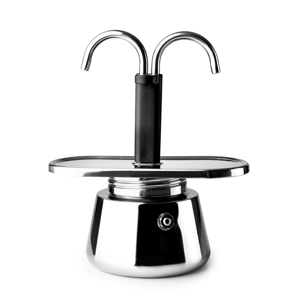 IBILI - Mini-Express-Kaffeemaschine, 2 Tassen, 2 x 45 ml, Edelstahl, für Induktion geeignet Image