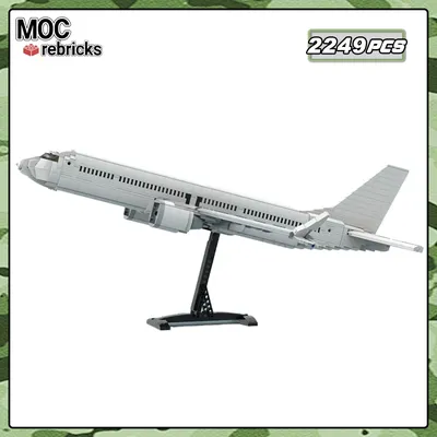 Klassische Flugzeug-Flugzeugserie, Boeing 737 Max 8, Kämpfer, Bausteine zusammenbauen, Flugzeug, Image