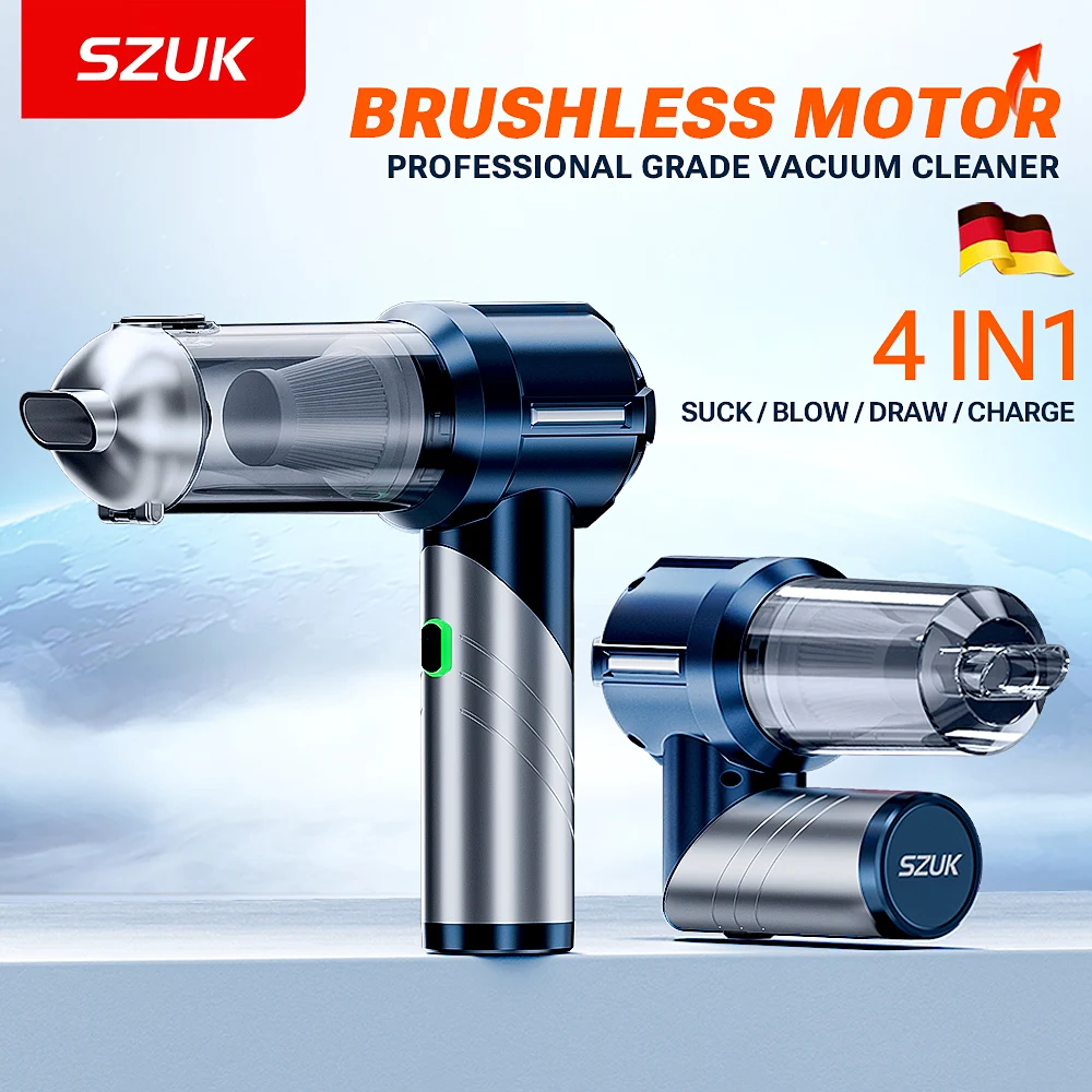 SZUK Nouvel aspirateur de voiture pliable Mini aspirateur portatif sans fil à forte aspiration Machine de nettoyage aspirateur pour voiture aspirateur voiture puissant sans fil aspirateur sans fil