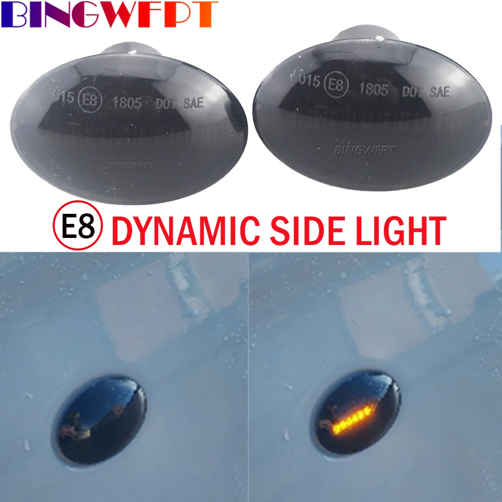 Nouveau feu de position latéral clignotant pour FIAT 500 500C 500L LED lampes dynamiques T10 pour Abarth 500 595 695 feux de garde-boue de voiture
