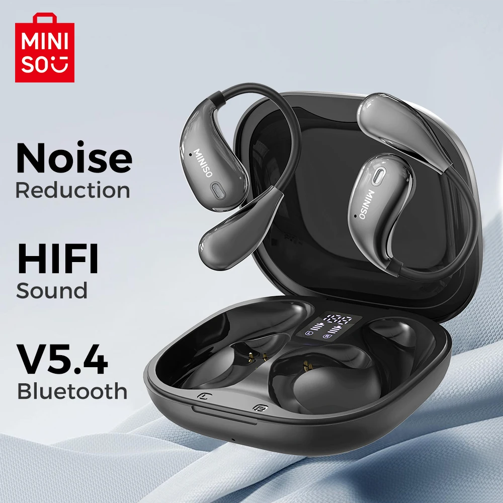 MINISO X33 Kopfhörer Bluetooth 5.4 True Wireless Ohrhörer Kopfhörer mit geringer Latenz Hervorragender Bass HiFi Sport Headset mit Mikrofon Image