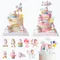 Regenbogen Einhorn Kuchen Topper Mädchen Geburtstag Dekoration Baby Shower Party Supplies Kinder 1. Alles Gute zum Geburtstag Einhorn Thema Dekor