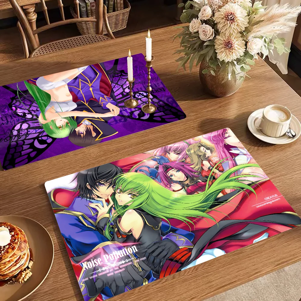 Code Geass Saugfähiges Pad für die Küche, trockene Abtropfmatte, Waschbecken, Waschtisch, Kaffeemaschinen-Pads, Tischset, Wasserhahn, Spritzschutz