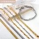 LUXUKISSKIDS Bracciale a catena con sfera quadrata in acciaio inossidabile Regali da uomo Gioielli gotici in titanio Braccialetti con catene spesse Hip-Hop Coppia