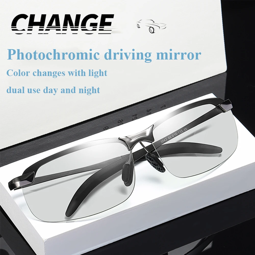 Photochrome Sonnenbrille Männer Polarisierte Fahren Chameleon Gläser Männlich Ändern Farbe Sonnenbrille Tag Nacht Vision Fahrer Brillen
