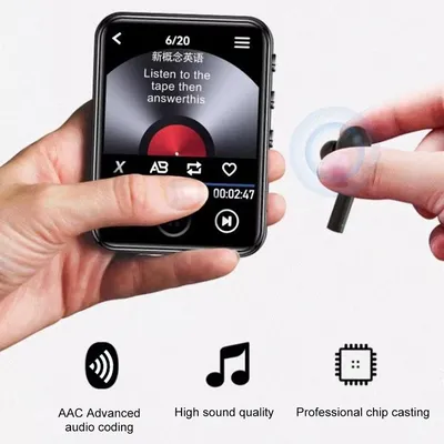 MP3 Lossless Music Player FHD Capacitive Touch Screen Voice Recorder Portable Bluetooth-Compatible