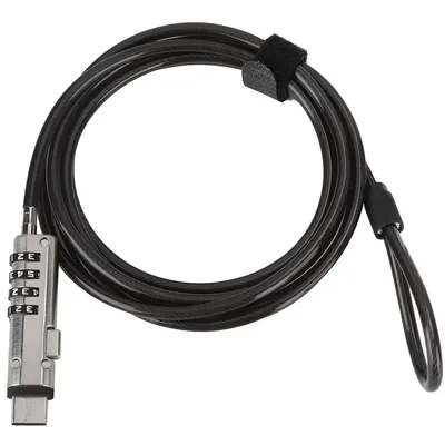 4-Digit Password Cable Lock for Notebook & Computer Security - Anti-Theft