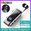 K55 Lavalier Business Cuffie Bluetooth 5.2 Tempo di conversazione/musica 20 ore, display digitale a LED, auricolari wireless con cancellazione del rumore