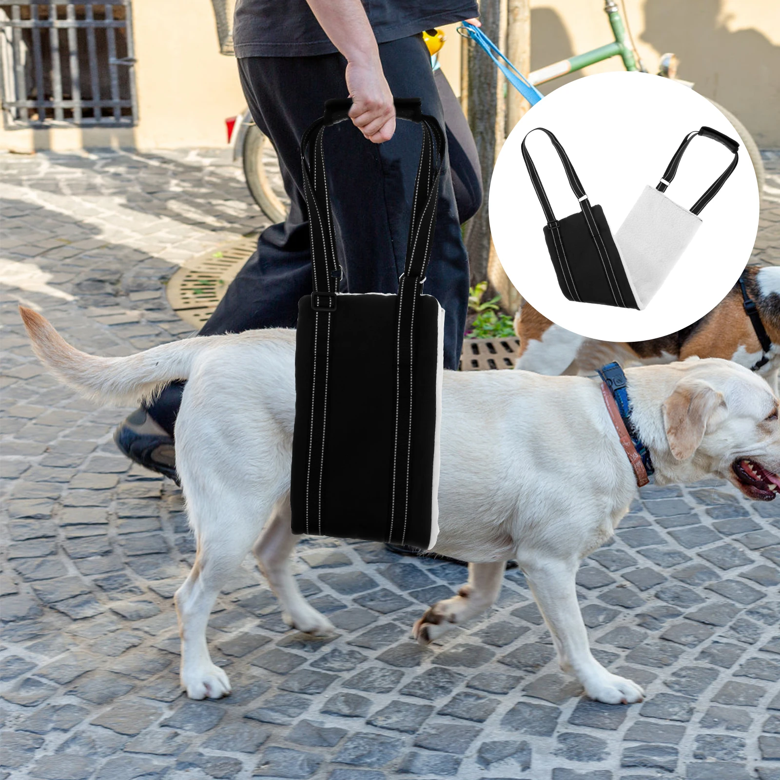 Verstellbare Hundetragetasche für Hinterbeine, Hundelift-Rehabilitationsgeschirr für alte, verletzte Hundehilfe und nach ACL-Chirurgie, Bänderrehabilitation Image