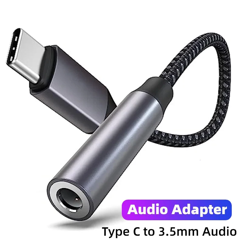 USB Typ C auf 3,5 mm Aux-Kabel Kopfhörer-Adapter für Huawei Honor Oneplus iPhone 15-Serie Kopfhörer 3,5-Klinkenkabel männlich zu weiblich Image