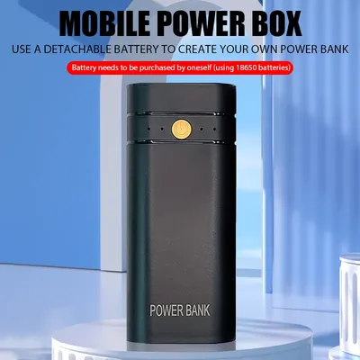 5V 2A 6000mAh 2X 18650 USB Typ-C Batterie Ladegerät Fall DIY Power Bank Box Für Telefon Image