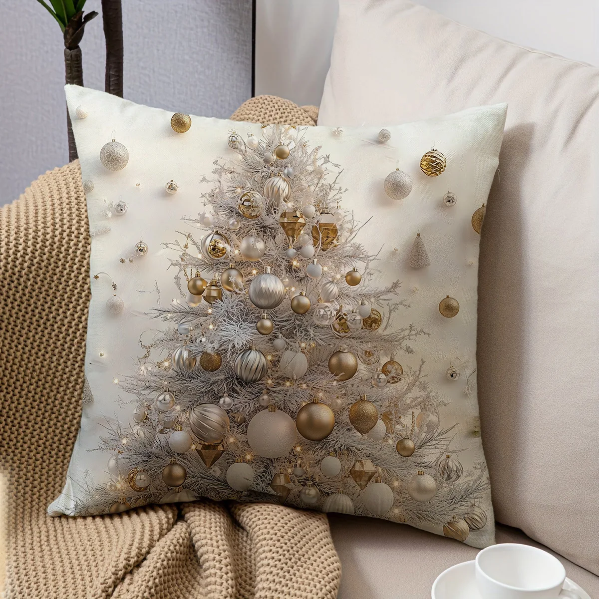 Weihnachtsdekoration Kissenbezug Frohe Weihnachten Weihnachtsbaum Auto Muster Wohnzimmer Sofa Kissenbezug Home Room Dekoration