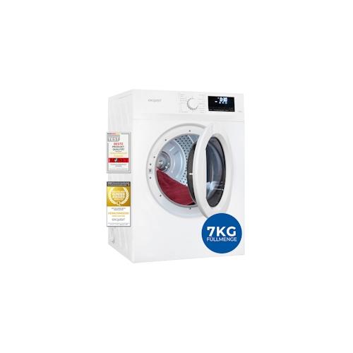 Exquisit Wäschetrockner 7kg, Trockner, Startzeitvorwahl, Knitterschutz, Ablufttrockner, 15 Programme, Kindersicherung, Energieklasse C, TAE70-70weiss
