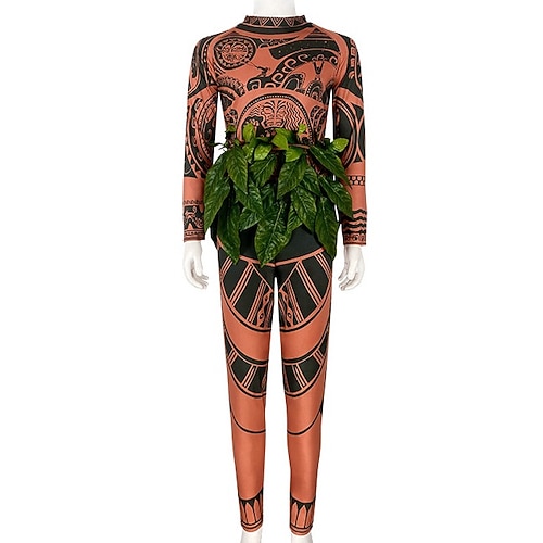 Maui Zentai-Anzüge Kostüm Bodysuits Film- und TV-Themenkostüme for Herren Jungen Kinder Erwachsene Karneval Kindertag Leistung Party Image