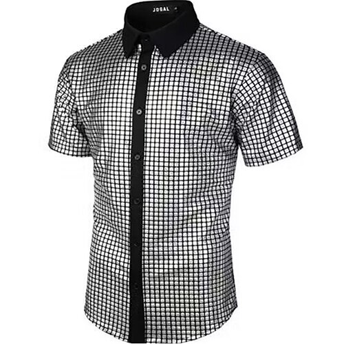 Herren Hemd Sommerhemd Freizeithemd Knopfhemd Schwarz Gelb Rosa Rote Königliches Blau Kurzarm Einfach Revers Urlaub Abschlussball Bekleidung Baumwolle Polyester Mode Lässig Bequem Image