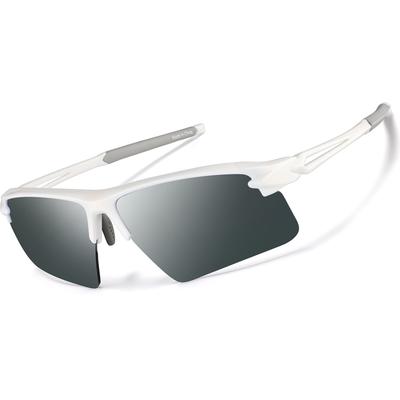 Zenni Round Sunglasses White With Silver Mirror Plastic Frame