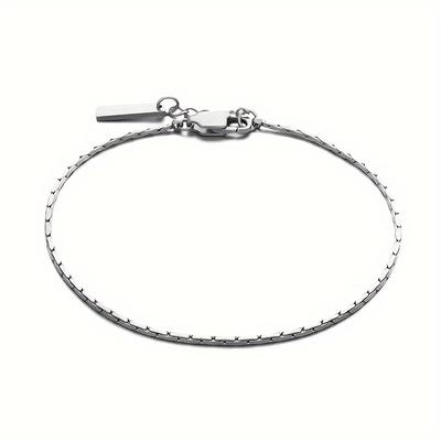 TEMU Stylish Men' Steel Bracelet - Fashion Accessory For Casual Attire Image
