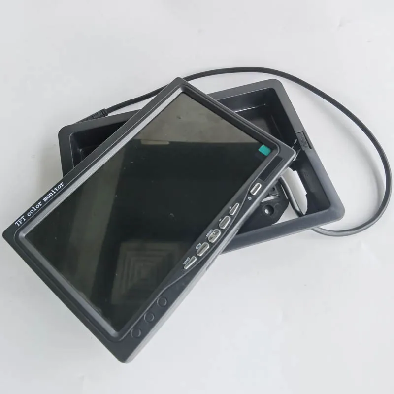 Kopfstützen-LCD-Monitor mit Rückseite, 7-Zoll-Sitz, Video-Installationsrahmenkomponenten für die Anzeige der Kopfstütze im Automobilbereich Image