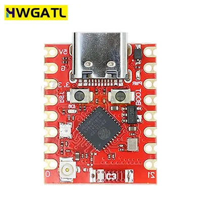 HWGATL ESP32-C3 SuperMini Plus Entwicklungsboard WiFi Bluetooth ESP32 C3 Super mini V2.0 Rotes Board Image
