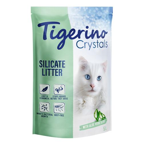 Sparpaket Tigerino Crystals Katzenstreu 6 x 5 l - Aloe-Vera-Duft