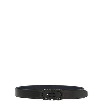 Gancini Reversible Belt - Black - Ferragamo Belts