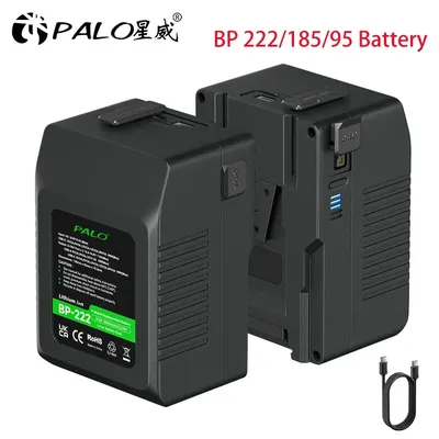 V Mount V-Lock Battery BP 222 BP-185 BP 95 Bateria and PD 20W Type-C Cable for Sony Video Camera R5C BMPCC 6K Pro 4K 60P V-mount