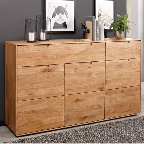 Sideboard Kommode aus Wildeiche Massivholz mit zwei Schubladen