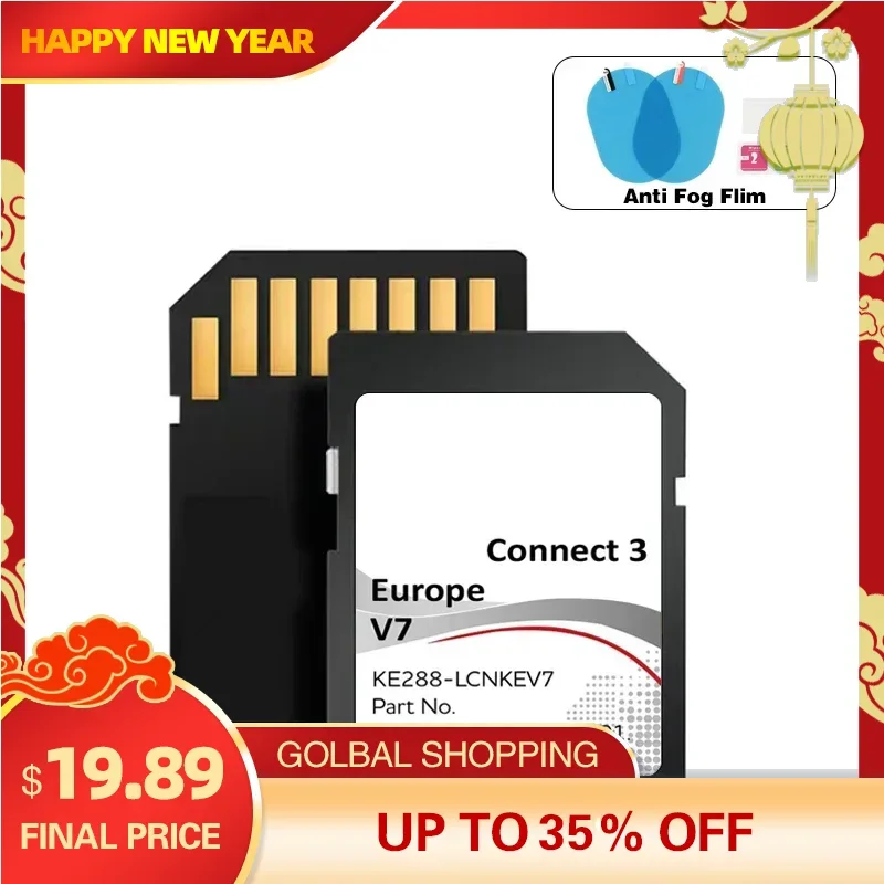 Neuestes Connect 3 V7 Sat Nav SD Europr Karten-Update für Nissan Car Juke Note Leaf mit kostenloser Antifog-Film Image