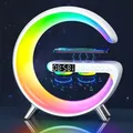 RGB Night Light Lamp sveglia multifunzione TF bluetooth Speaker 15W Wireless Charger Station Pad per iPhone 15 14 13 12 8